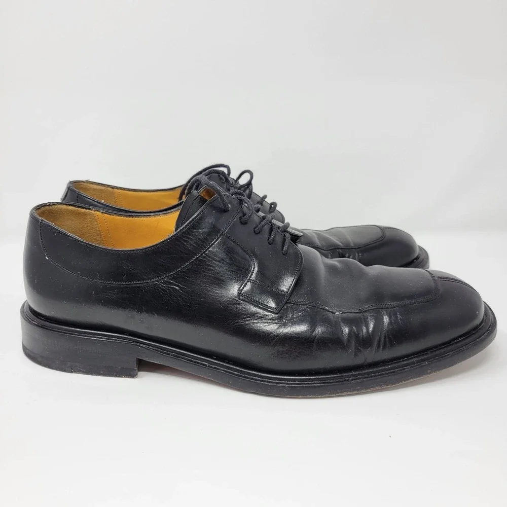Mezlan Fiore Dress Shoes MENS 8.5 M Black Leather Split Toe Lace Up Oxfords‎